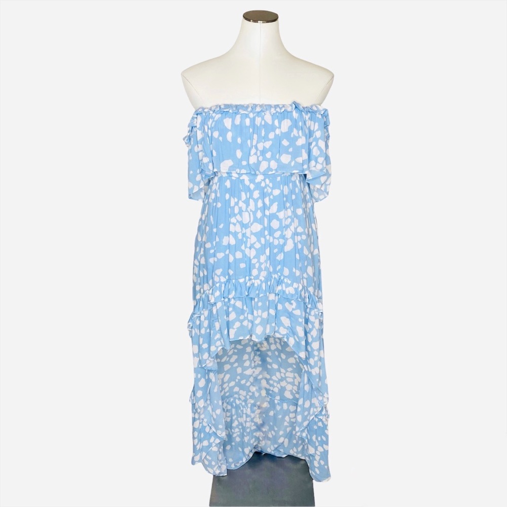 Skylar + Madison Off the Shoulder High Low Maxi Dress - Picture 3 of 10